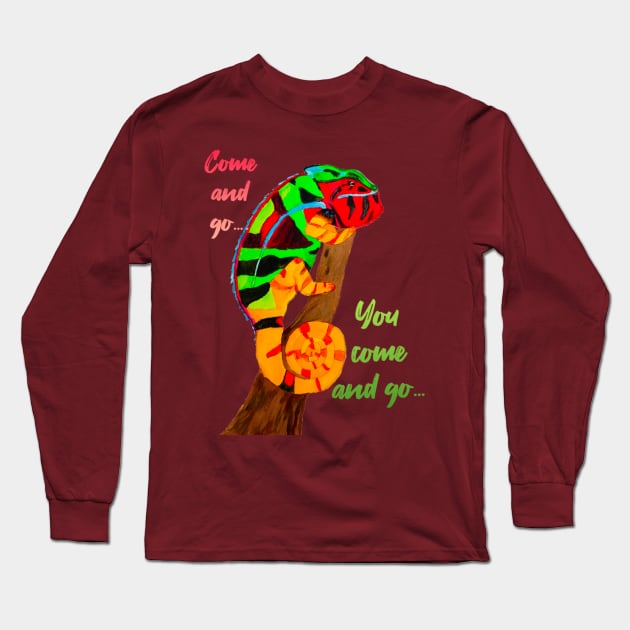 Karma Chameleon Long Sleeve T-Shirt by LuvbuzzArt